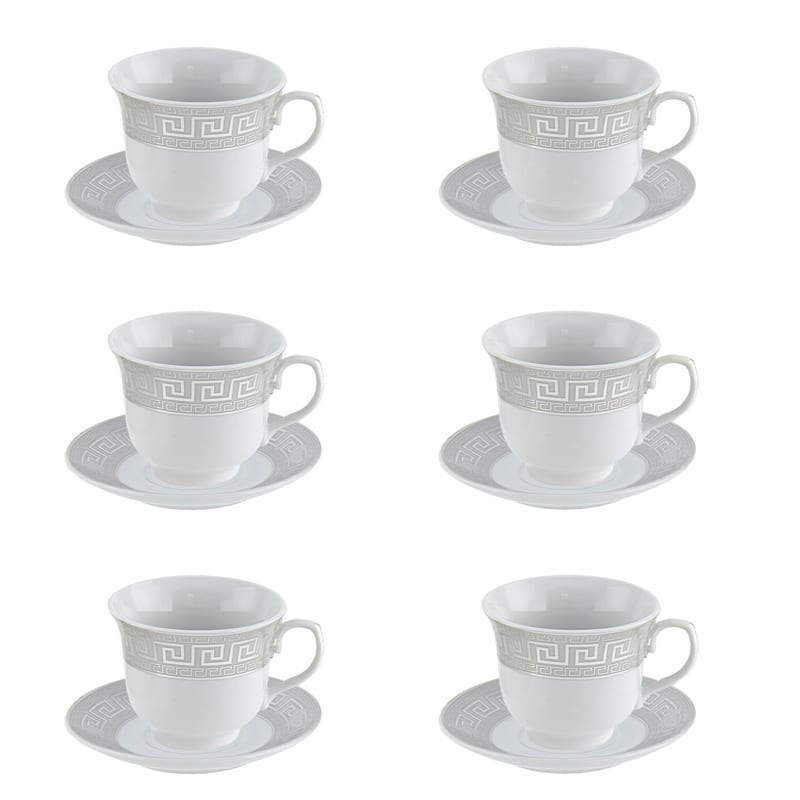 Tea Set Meander 12pc Silver