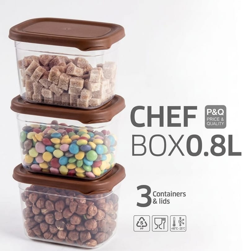 Chef Box Container Set 3 Pcs 0.8ML — image 1
