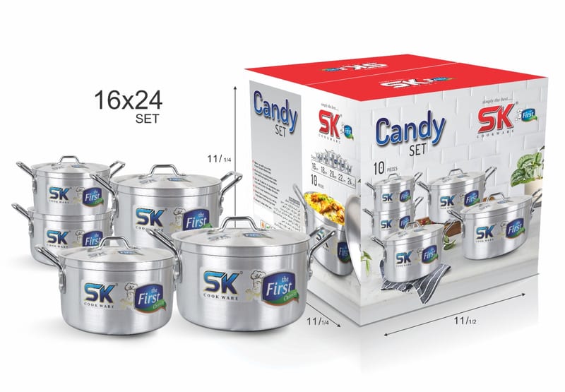 CANDY SMALL Forged 5 Pieces Casserole Set (2.5 - 3.75 - 5 - 6- 7.25) LTR