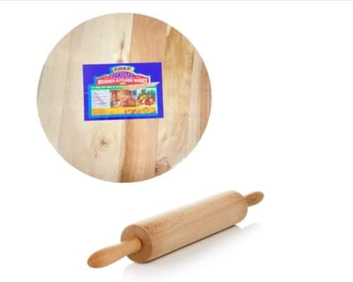 Wooden Rolling pin and board set