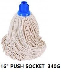 Cleaning Mop Head 16 inch (Push In Socket) 50 Pieces In A Box (paking off 10)