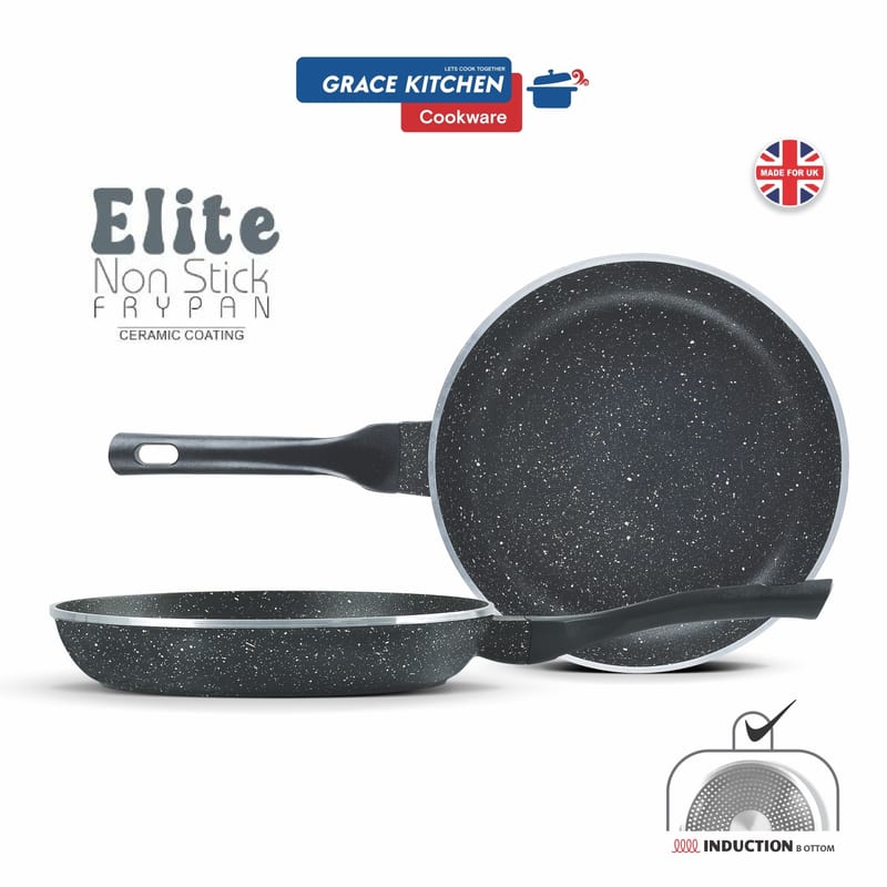 GRACE Forged Marble Die-Cast Frying Pan With Bakelite Handle 28CM (INDUCTION)