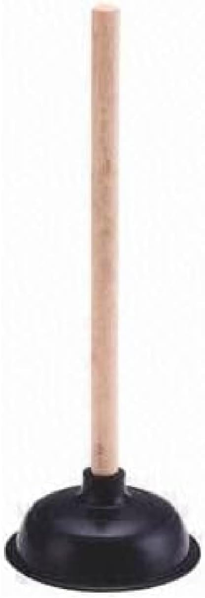 Large Sink Plunger with Wooden Handle