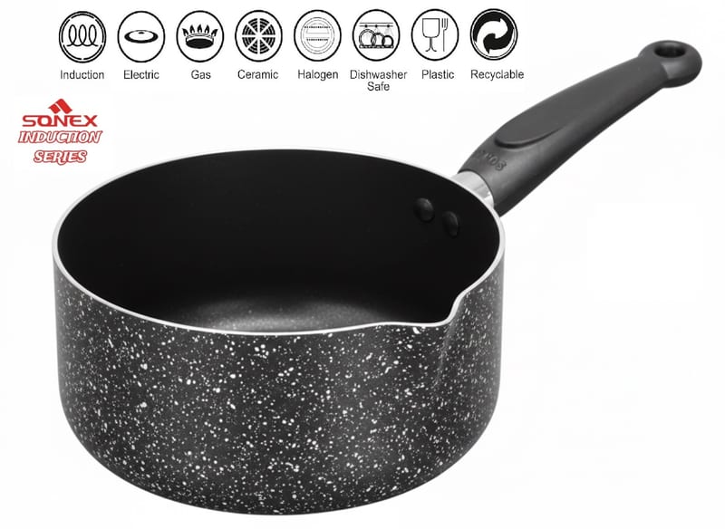Sonex, Non Stick, Classic Milk Pan, 20 cm, Black (INDUCTION)