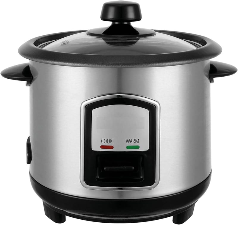 Stainless Steel Rice Cooker 0.8L 350W Silver