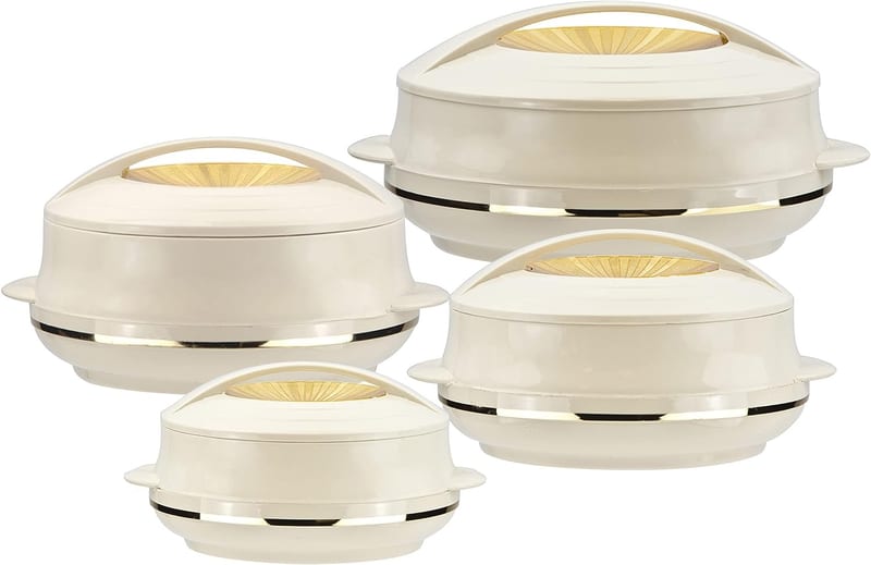 Olympic Insulated Hot Pot Set 4pc Cream (0.8-1.2-1.6-2.5L)