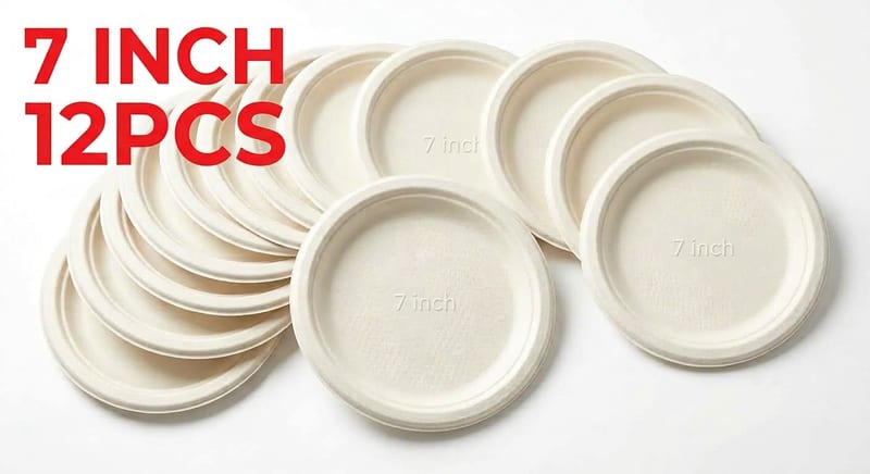 7 INCH ROUND PLATE PACK OF 12