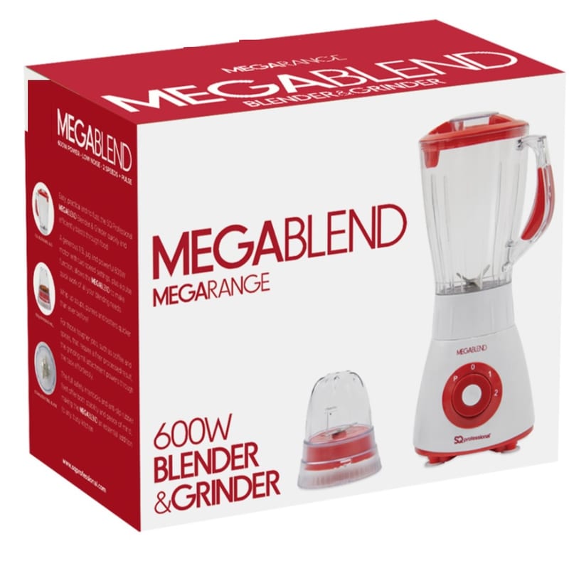 Megablend Blender & Grinder Red 1.5L Power: 600W
