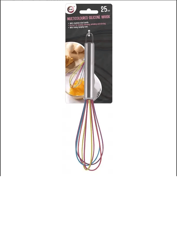 25cm Multicoloured Silicone Whisk — image 1