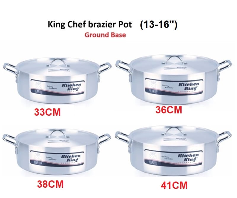 GROUND BASE King Chef Brazier Smart Pot 4PCS 13x16 (33-36-38-41 CM)