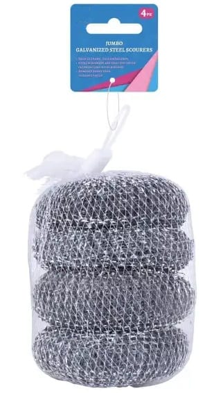 4pc jumbo galvanized steel scourers