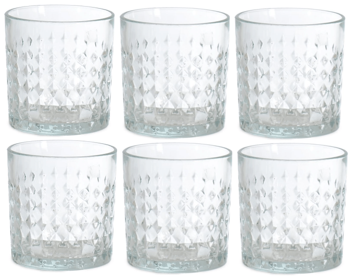 6PCS TUMBLER GLASS SET 340ML