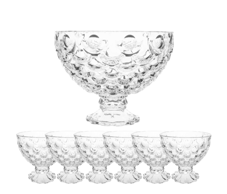 7PCS GLASS FRUIT / ICE CREAM BOWL SET