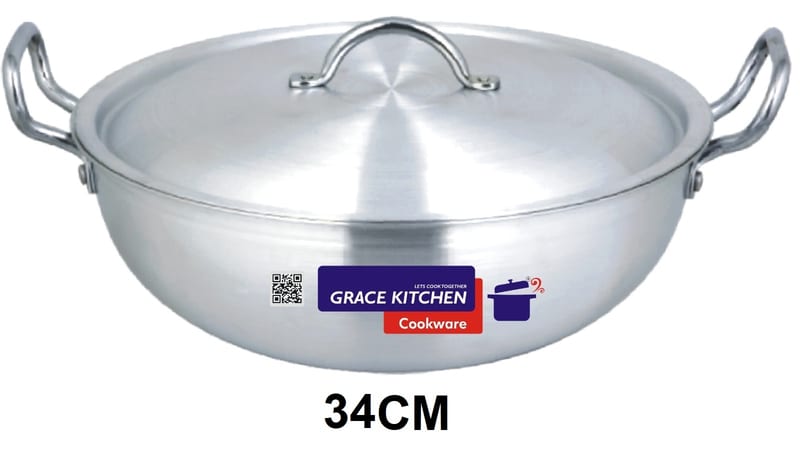 Premium Metal Finish Wok 34CM (Shrink Wrapped-Bar Coded) — image 1