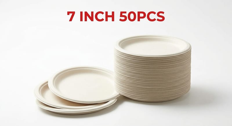 7 INCH ROUND PLATE PACK OF 50