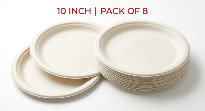 10 INCH ROUND PLATE PACK OF 8