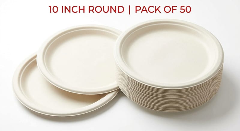 10 INCH ROUND PLATE PACK OF 50