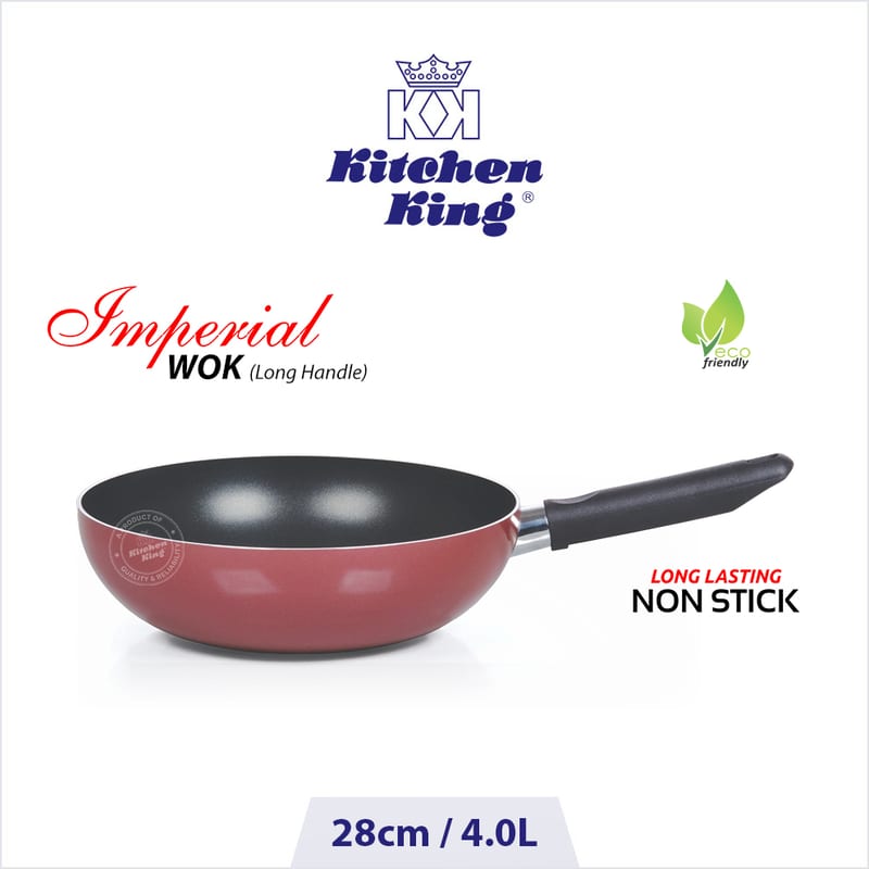 KK Non-Stick Imperial Wok (long Handle) (Induction) 28 CM — image 1