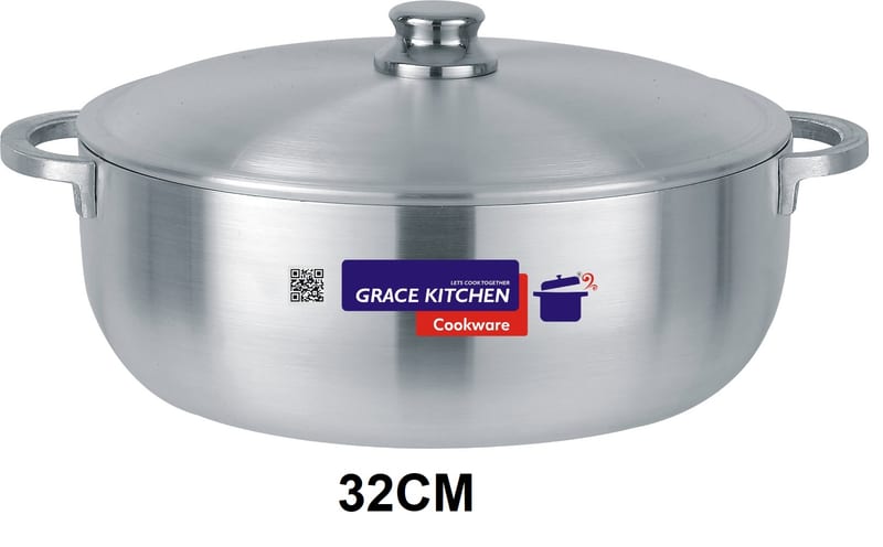 Premium Metal Finish Kaldero 32CM (Shrink Wrapped-Bar Coded)