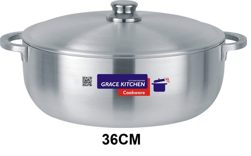 Premium Metal Finish Kaldero 36CM (Shrink Wrapped-Bar Coded)