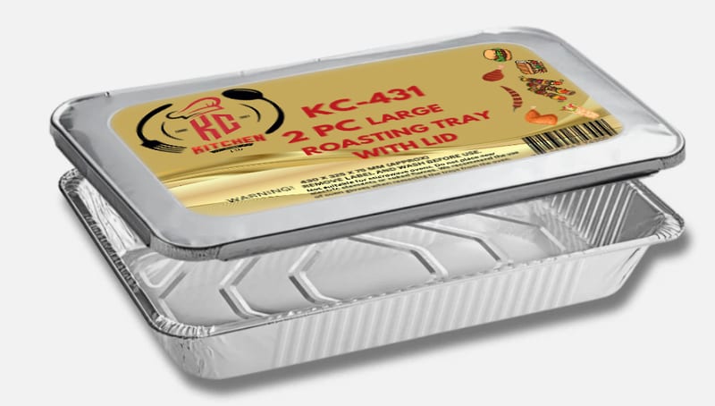 2PC Large Foil Containe with LID