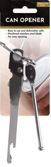 Stainless steel can opener