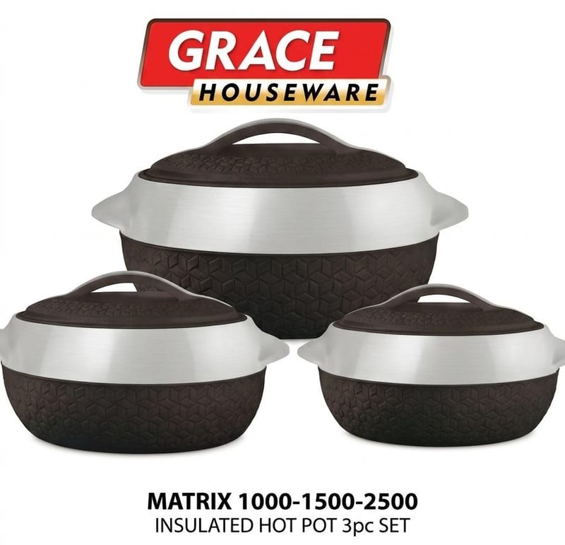 Matrix Hot Pot 3 PCS (1/1.5/2.5L) BLACK