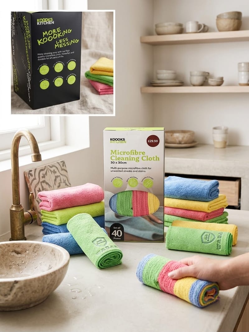 Microfibre cleaning cloth pack of 40