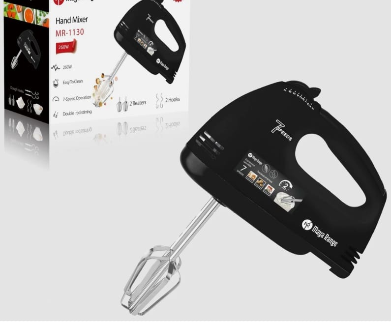 HAND MIXER WHITE 260W - BLACK