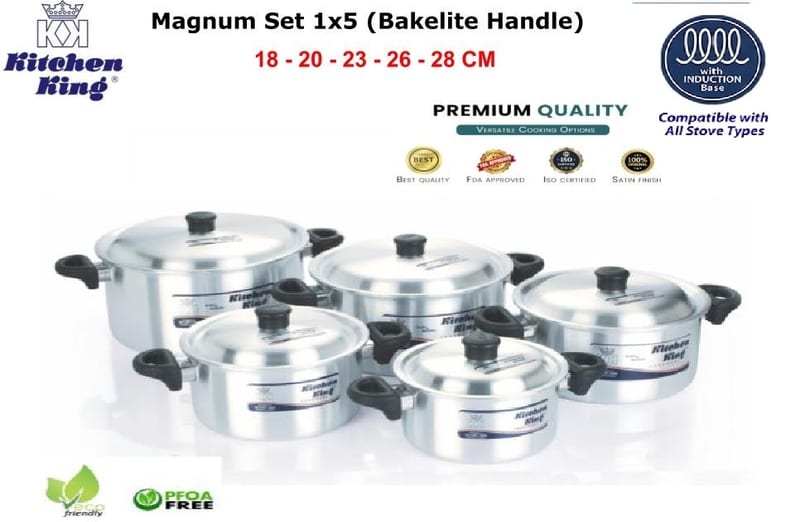 KK Magnum Casserole Set 10 PCS 7x11 (18,20,23,26,28 CM) (INDUCTION) — image 1