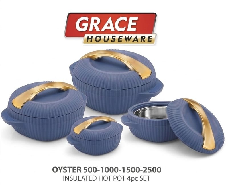 Oyster Hot Pot 4 PCS (0.5/1/1.5/2.5L) BLUE