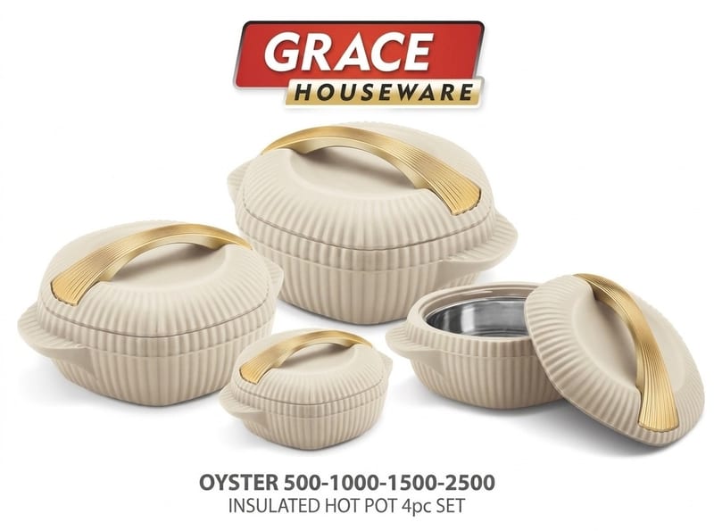 Oyster Hot Pot 4 PCS (0.5/1/1.5/2.5L) CREAM