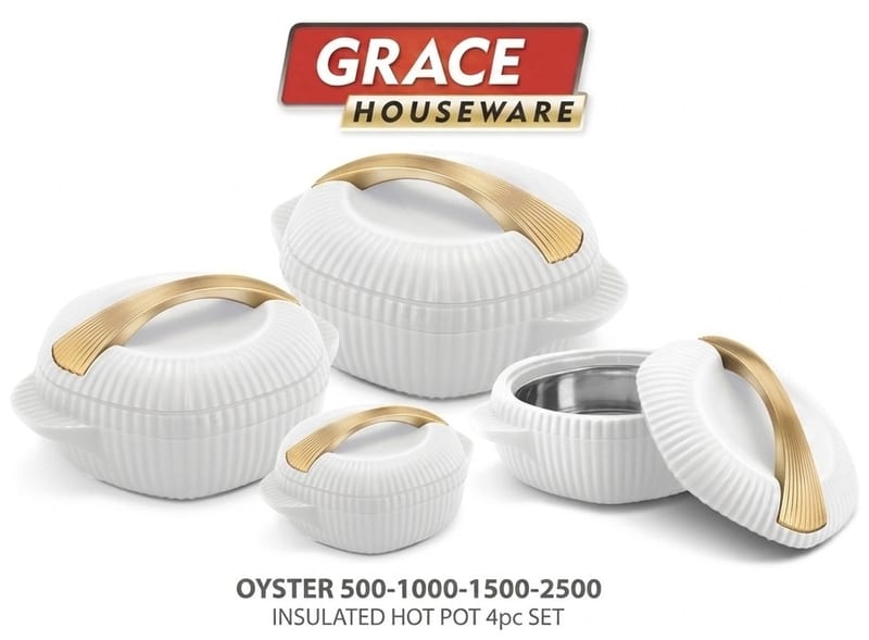 Oyster Hot Pot 4 PCS (0.5/1/1.5/2.5L) WHITE