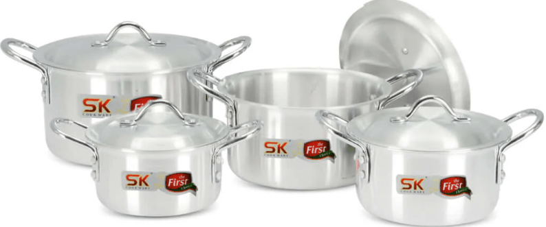 Metal Finish JUMBO Set, 12 x 15, 4 Pots (50, 64 , 86, 110 LITRE) — image 1