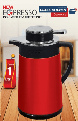INSULATED ESPRESSO FLASK (1.0 LITRE) RUBY