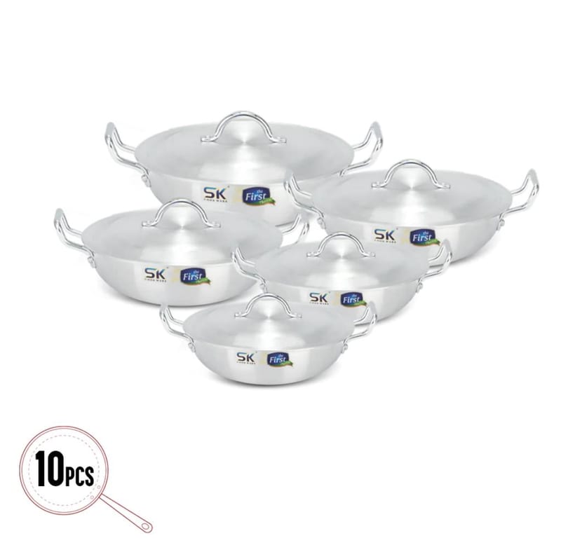 SK Metal Finish, Round Karahi 1 x 5 (23-25-28-30-33) CM