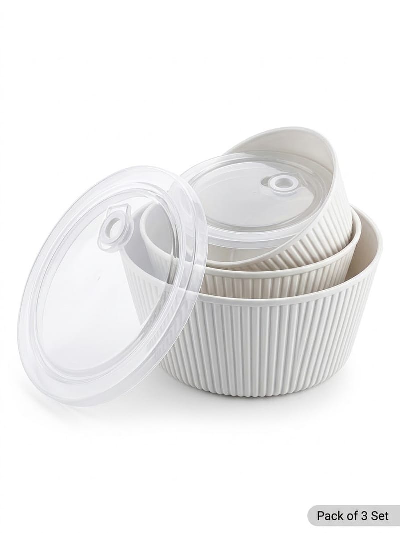 KITCHEN STORAGE BOX ROUND PACK OF 3