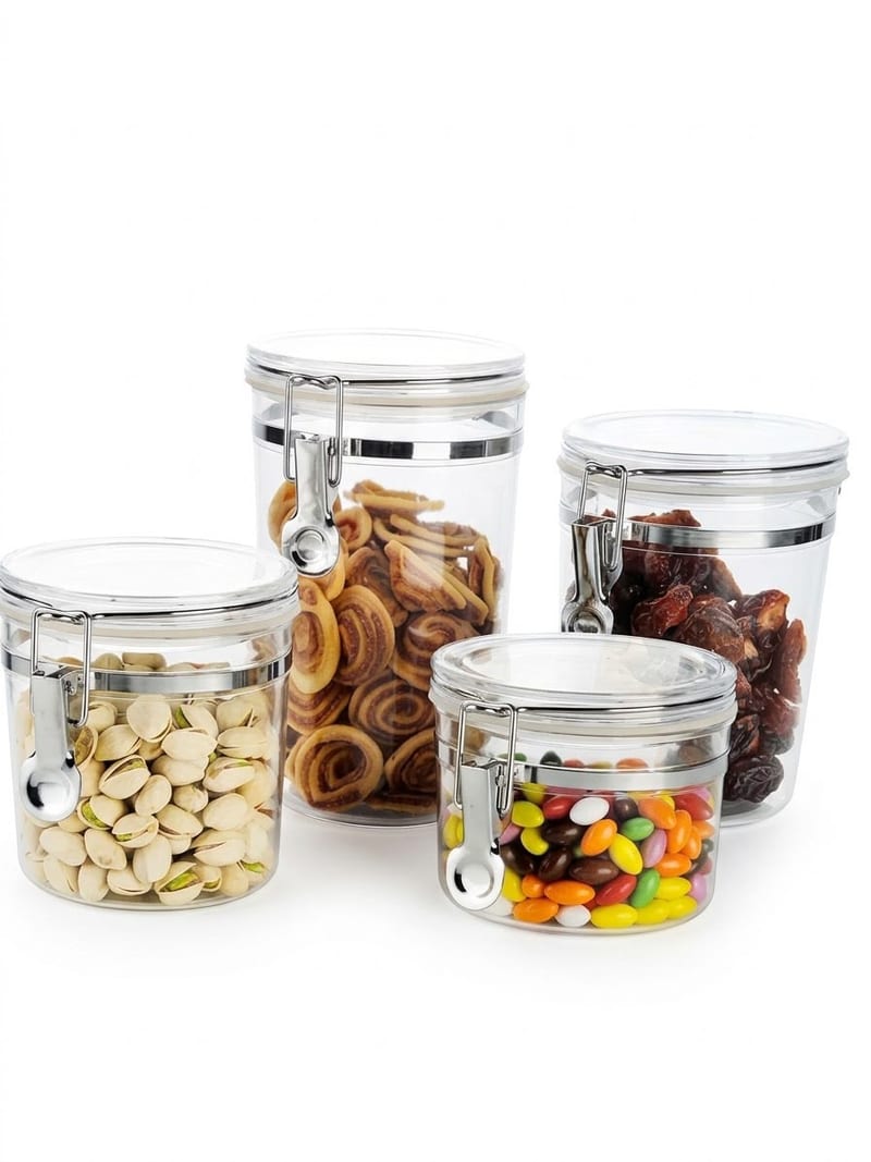 4 PCS Airtight Food Container set different size 4 PCS Airtight Food Container set different size