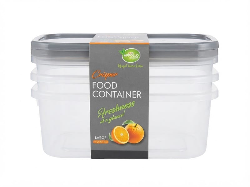 PLASTIC FOOD CONTAINER PACK OF 3 LARGE(GRAY)1750ML