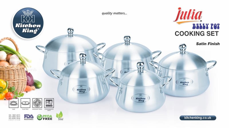 KK Metal Finish Belly Set (Julia) 10 PCS (20-22-24-26-28CM)